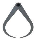 the effective leg length Outside Calipers, Spring Joint: Bow spring ensures uniform tension over working range Centrally mounted adjustment screw offers finer setting than firm joint type Inside