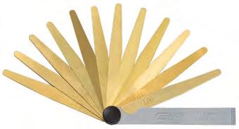 Antimagnetic brass feeler gauge For the testing of intervals, contact distances, etc.