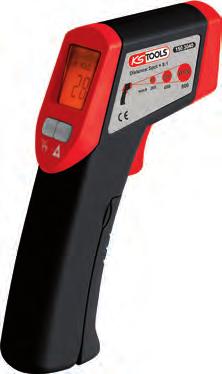 Hardened Portable laser measuring instrument, digital For touchless measuring of the rotating speed / number of revolutions LED display 18mm Automatic back up: last test result / maximum and minimum
