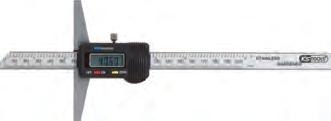 0 +/- 0,02 406 Depth vernier caliper with feeler pin Vernier scale two sided accurate laser scales Measuring bar in mm divisions Hardened feeler pin 300.0550 0-25 40.0 125.