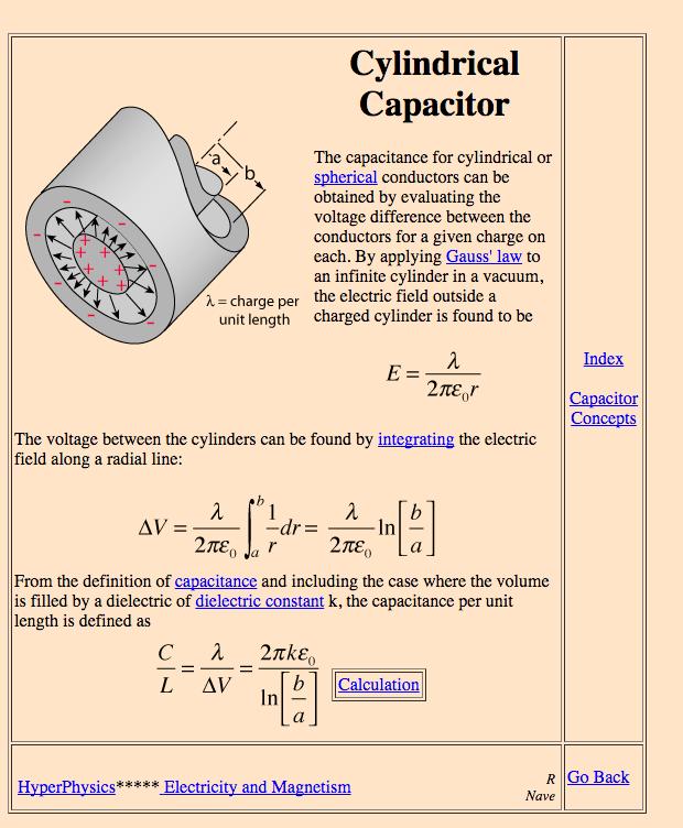 How to derive the capacitance for this geometry To get the capacitance for this geometry, we integrate the charges across these areas and then use our basic