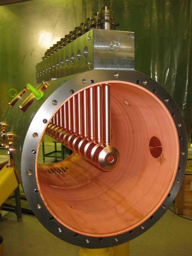 Left: DTL prototype for CERN Linac4 (35 MHz).