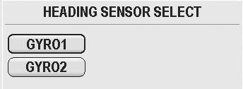 SYNAPSIS Pos. Information 2 Within this selection possibility, the type of Heading sensors can be selected in MAN MODE only. The type of sensor being used is indicated on the selection button (e.g. GYRO1 (T)).