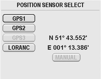 In MAN MODE the values can be set by the user. Press the CCRS soft button. The Set/Drift Sensor Select window appears in the function display.