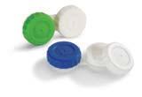 contact lens cases For soft and hard contact lenses Assorted colours (6x Blue white,