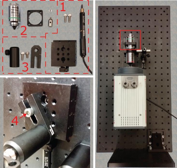 Supplementary Figure 7 Motorized microscope objective stage components and