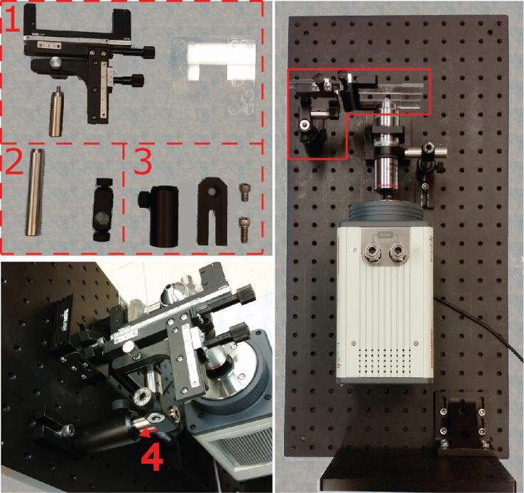 Supplementary Figure 9 Microscope specimen stage components and assembly