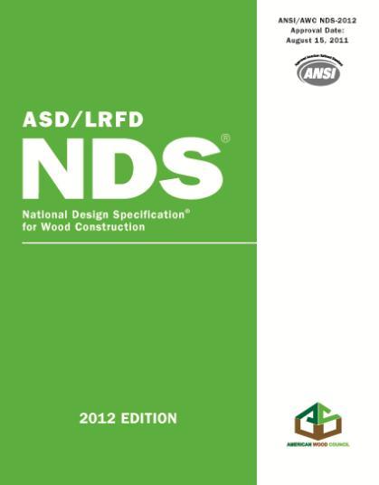 2012 NDS Changes John Buddy Showalter, P.E., Bradford K. Douglas, P.E., Philip Line, P.E., and Peter Mazikins, P.Eng.