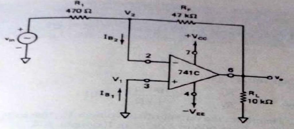 TOTAL OUTPUT OFFSET VOLTAGE For the circuit shown above, the output offset voltage V oo is caused by V io - can be positive or