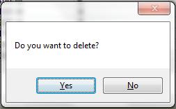 To delete a room, select