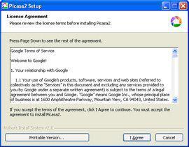 dialog box:  The next step will be the License Agreement.