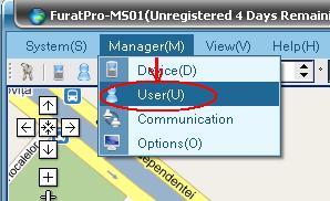 2 Utilizatori Submeniul User Apasati User sub meniul Manager pentru setarea managementului.