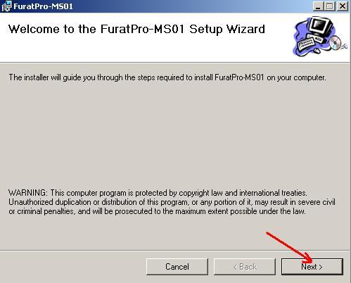 2.5 Instalarea si Configurarea FuratPro-MS01 2.5.1 Instalare Dublu click pe FuratPro-MS01.