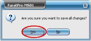 Apasati butonul pentru salvarea modificarilor din imaginea anterioara, apoi Yes pentru iesirea din meniu 2.5.