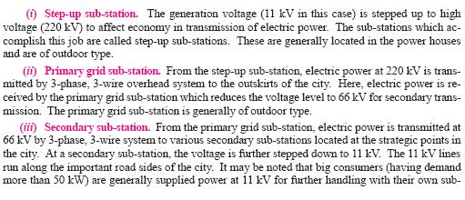 of sub stations.