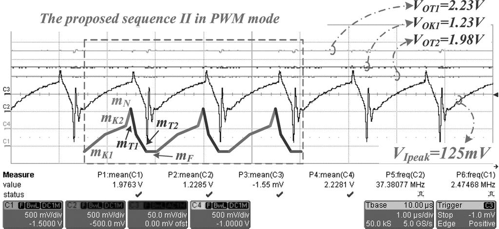 1108 IEEE JOURNAL OF SOLID-STATE CIRCUITS, VOL. 44, NO. 4, APRIL 2009 Fig. 15. The inductor current controlling sequence measured waveform with heavy loads. Fig. 16.