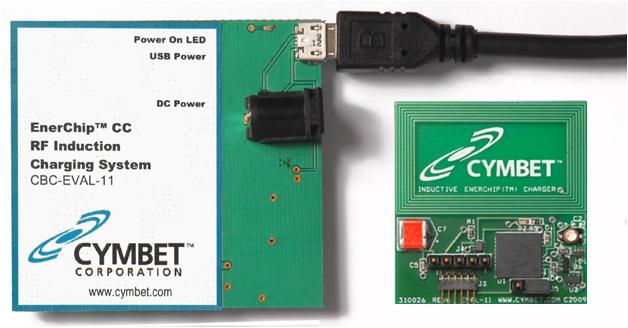 Product Discontinued - Not for New Designs CBC-EVAL-11 EnerChip CC Inductive Charging Evaluation Kit Overview CBC-EVAL-11 is a demonstration kit combining an inductive transmitter board with a
