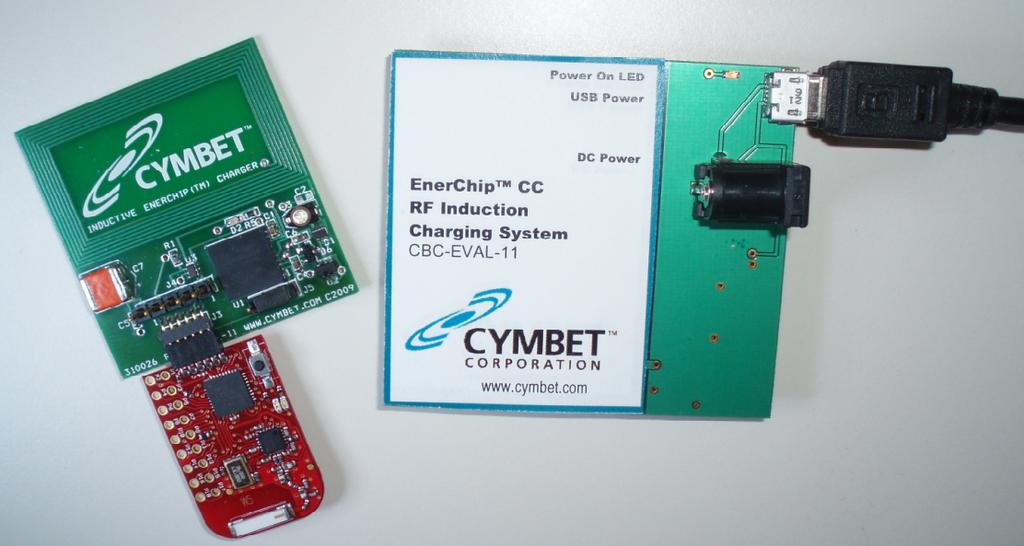 Receiver Board USB Power Cable and Connector J5 Transmitter Board Texas Intruments ez430-rf2500 (not included) Figure 3: CBC-EVAL-11 Evaluation Kit.