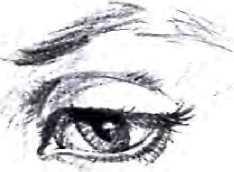 DRAWING THE EYE: TILTED VIEW 13 Step 1. When the head tilts downward, the eye tilts downward too.