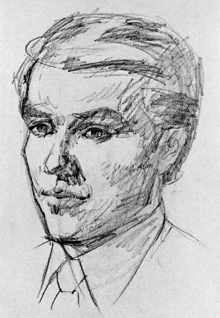 DRAWING THE HEAD: THREE-QUARTER VIEW 32 Step 3. The artist blocks in the tones with rough strokes. First her places the biggest tonal shapes on the side of the brow, cheek, jaw, and chin.