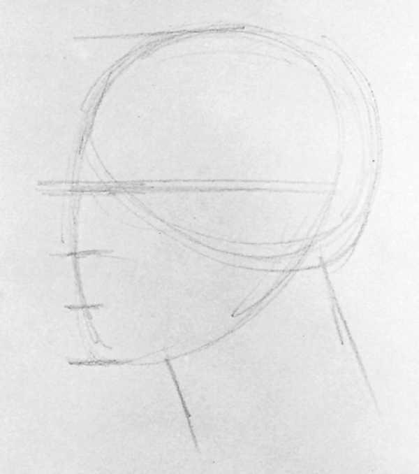 DEMONSTRATION 2. BROWN-HAIRED MAN 40 Step 1. Now try drawing a pencil portrait that consists mainly of broad, bold strokes. Use a thick, soft pencil or a thick, soft stick of graphite in a holder.