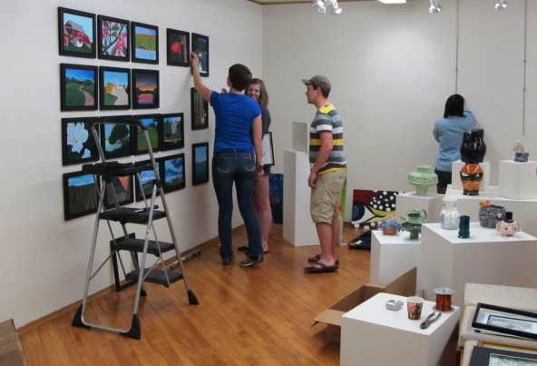 5 Exhibitions May 26 to June 9 School Art from IDCI July 7 to August 25 Small Works by John Gibbons - photography Nancy Kravalis - painting Paulette Robertson - clay Maggie Robinson - fibre