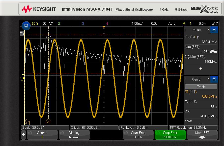 05 Keysight FFT and Pulsed RF Measurements with 3000T X-Series Oscilloscopes - Application Note How a reduced time on screen degrades the FFT response To demonstrate the importance of the record time