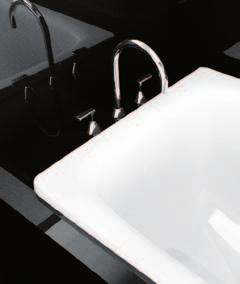 Another option that works well with vessel and above counter basins is wall taps and a wall basin or sink spout that