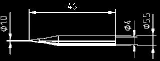 point, 1.1 mm ø 0162Bd 0172Kd ERSADUR, chisel-shaped, 3.