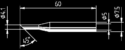 6 mm Soldering tip series G 072 and G 132 INDEPENDENT 75 gas soldering iron (series G