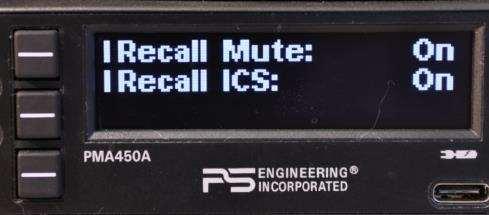 Owners who want the PMA450A to remember the last music mute state can set the Recall Mute in the user setup menu.