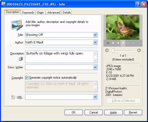 Using Photo Info on a Single Image Using the tool is as simple as right clicking one or more files from your file explorer.