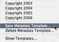 I name my templates for the year of copyright the saved templates can be accessed from the