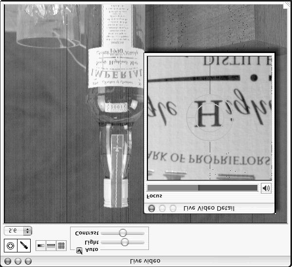 The Live Video Window 108 Live Video Window Tools Live Video Window Tools Live Video Detail Picker: Opens the Live Video Detail Window.