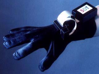 Figure 2.1: The 5DT Data Glove TM developed by Fifth Dimension Technologies. The glove measures seven DOF (from Fifth Dimension Technologies[36]).