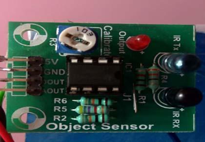 IR sensors were used for controlling the direction of DC motor based on the obstacle sensed.