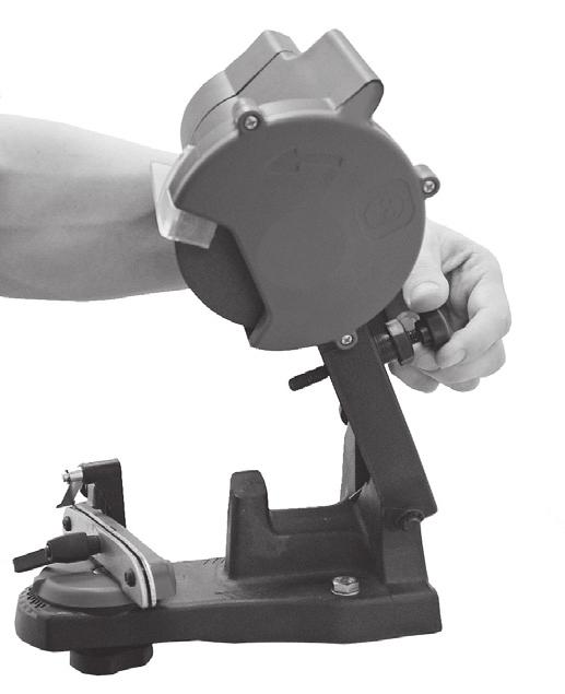 Warning! Always unplug the unit before changing grinding wheels, or when making any adjustments to the Sharpener. Mounting a Grinding Wheel Refer to FIGURE 3 and FIGURE 4 below. 1.