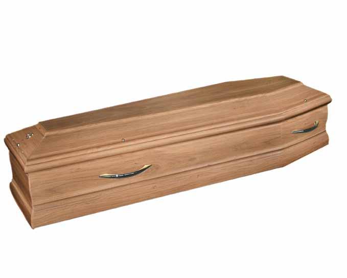 Guardian Caskets J C Atkinson Heartwood classic Tribune Oak A solid hardwood coffin, with a
