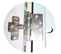 **TL-P4 (18") or TL-P1 (24")- Rubber protector should be mounted 5" from the edge of the paddle on the surface of the door. hannels: Slide upper channel into lock body, center on cable.