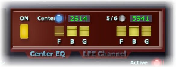 Choose to view the Cinetic controls levels (blue arrow) or the Spectral controls levels (green arrow).