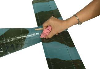 Insert the horizontal stabilizer in its slot in the fuselage and