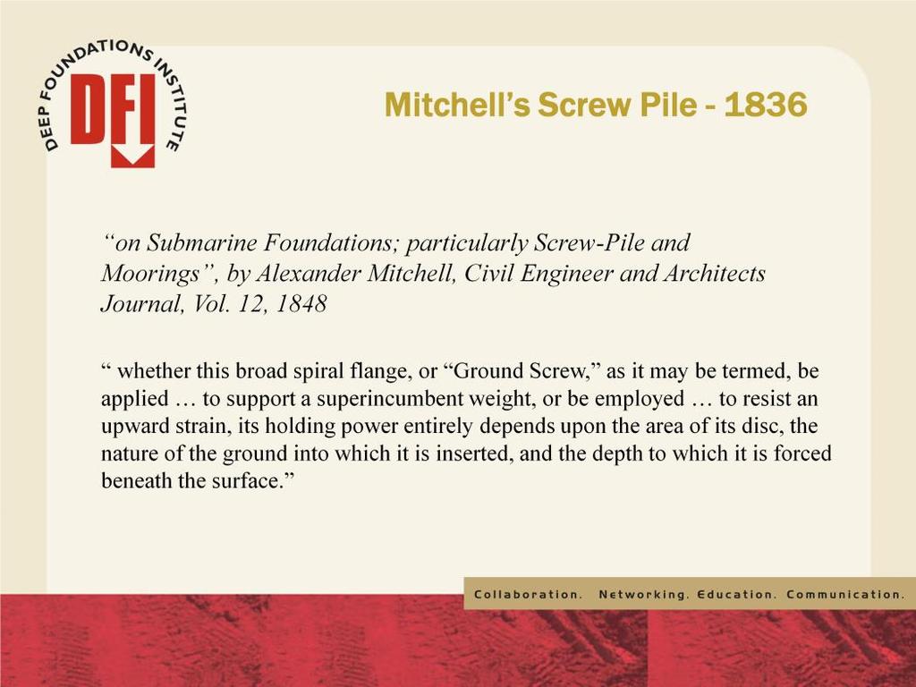 Mitchell authored several technical papers. This slide show an excerpt from one of his papers published in 1848.