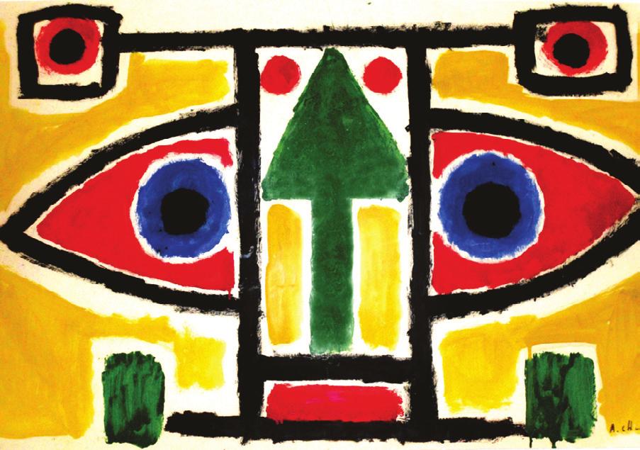 TITLE Le Totem Life CREATED 1953 MEDIUM Gouache SIZE 88 x