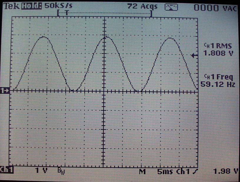 This is what an AC voltage with DC present will look like on an oscilloscope September 2000