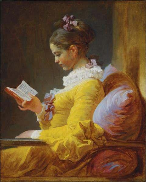 A Young Girl Reading Painted by: Jean Honore Fragonard When: 1776 Materials and Technique: oil paint on canvas You can see it at: National Gallery