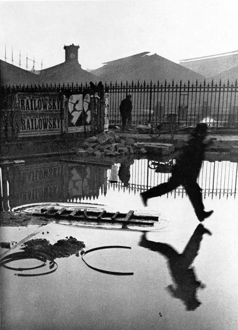 Henri Cartier Bresson, Man on a Bicycle and Behind the rue de His