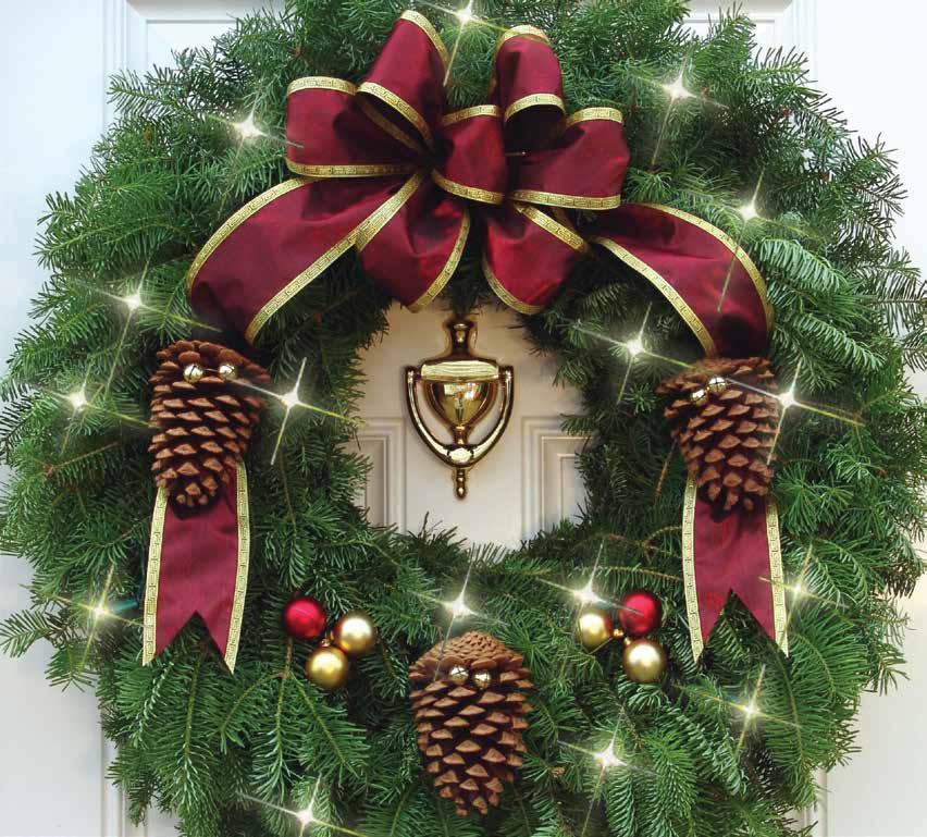 Victorian Christmas Wreath (Product information on page 4) (Shown with LED Light Set.