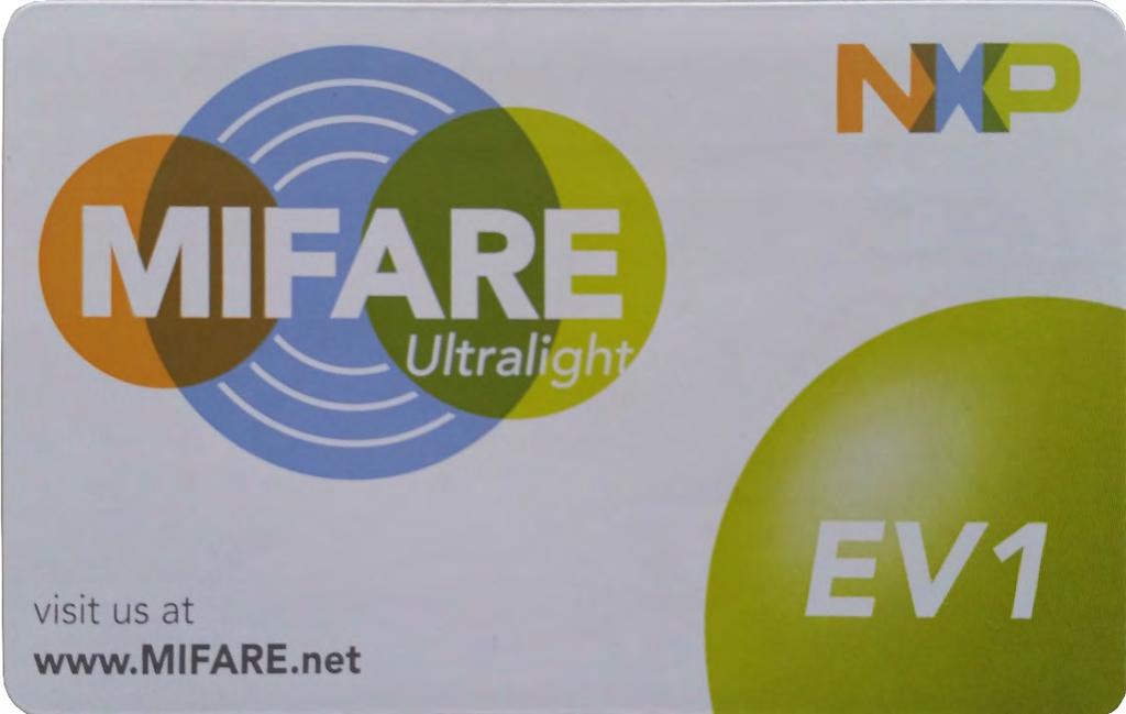 2.2.4 MIFARE Ultralight EV1 card OM5577/PN7120S kit includes a MIFARE Ultralight EV1 card allowing to demonstrate NFC reader capabilities of PN7120 NFC Controller.