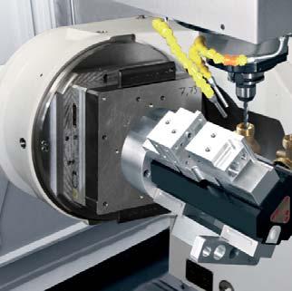 Directly driven rotary and tilting axes The MIKRON HPM 450U is most suitable for 5-axis simultaneous HPC machining (High Performance Milling). The A and B-axis are driven by torque motors.