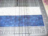 * Take 1 FQ and cut 4 ~ 4 ½ inch strips from each. Step 1 16 patch Block: We are going to take all of the 2 ½ inch strips and sew them together. Take One Dark Strip, place it pretty side up.